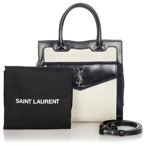 Borse Yves saint laurent in Tela Bianco 